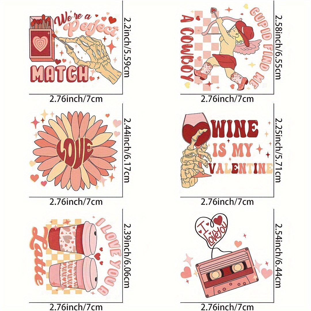 Valentine's Day Love Iron On Heat Transfers Vinyl For T - Temu