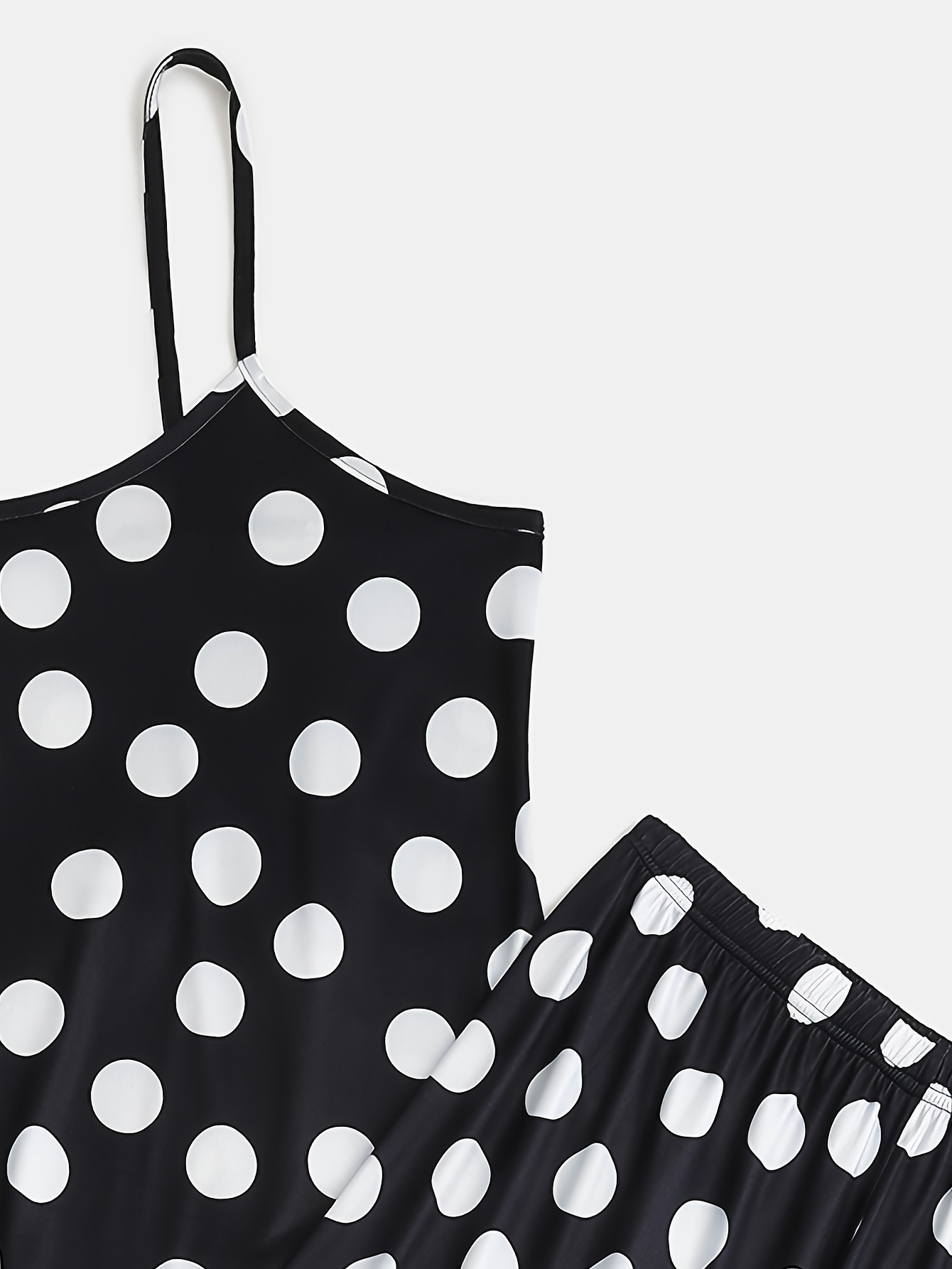 Polka Dot Pajamas Set - Cami Top & Pants Lounge Two Piece Set