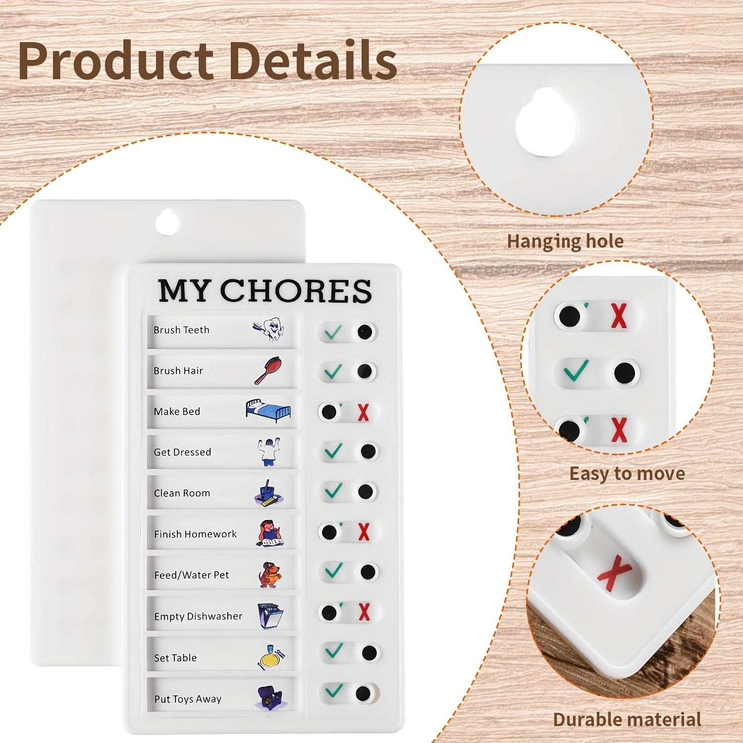 Mwoot 2 Pieces Chore Chart Customized Memo Checklist Boards for Kids  Adults, Daily to Do List Checklist Chart, Detachable Chores Board with  Blank