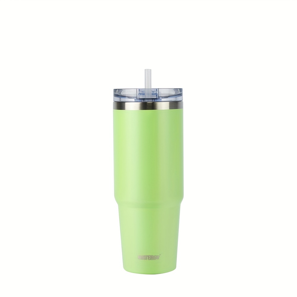 D·S 30oz Cream Tumbler Stainless Steel Insulated Travel Mug with Straw Lid  Cleaning Brush (30oz Cream)