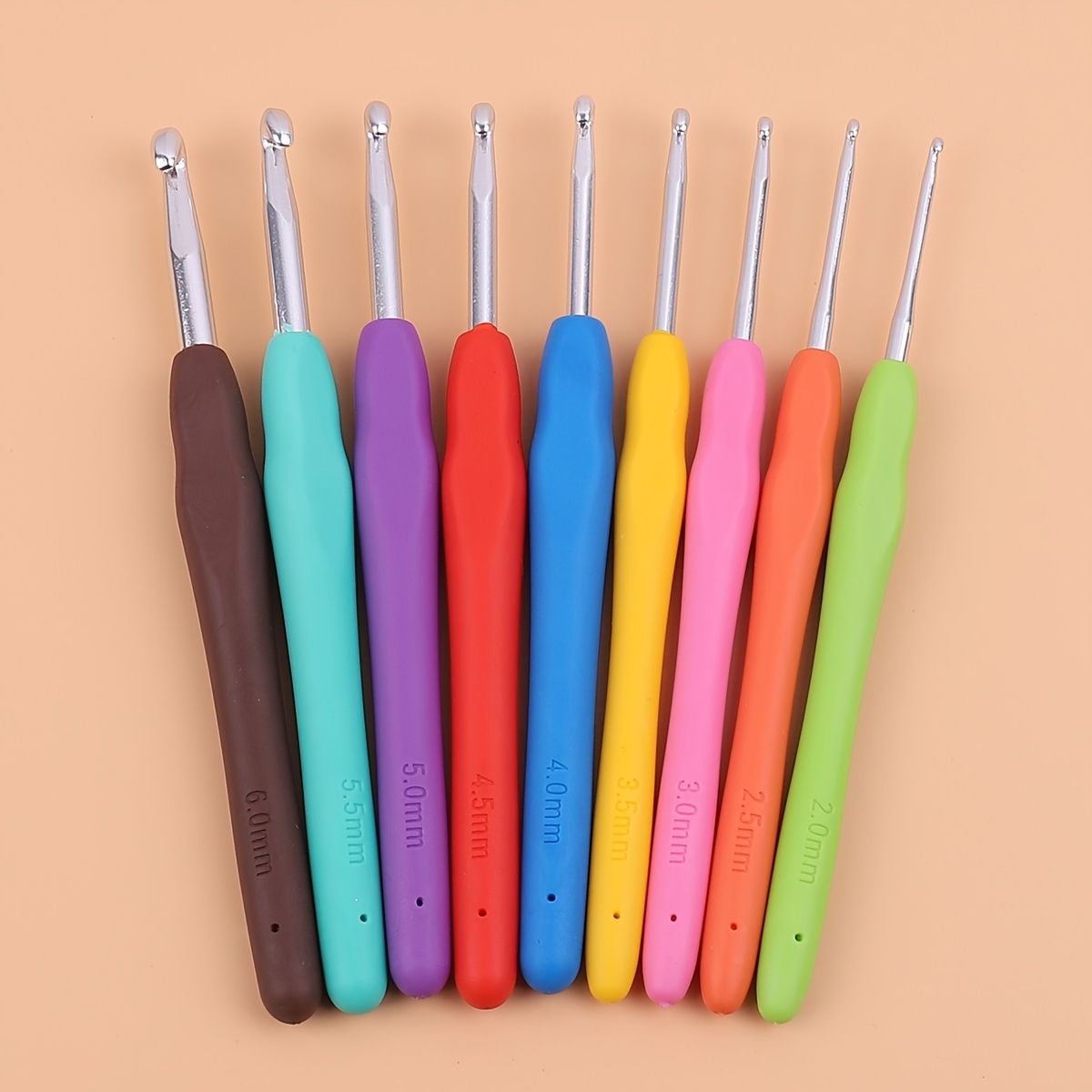 Crochet Hook Abs Hook Head Tpr Handle Weaving Supplies Diy - Temu