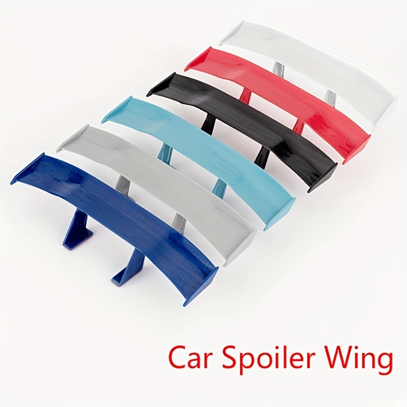 iSpchen Auto Mini Heckspoiler Wing Motor Spoiler Auto ABS Heckspoiler  Flügel Dekoration Kohlefaser Schwanz ohne Perforation Weiß