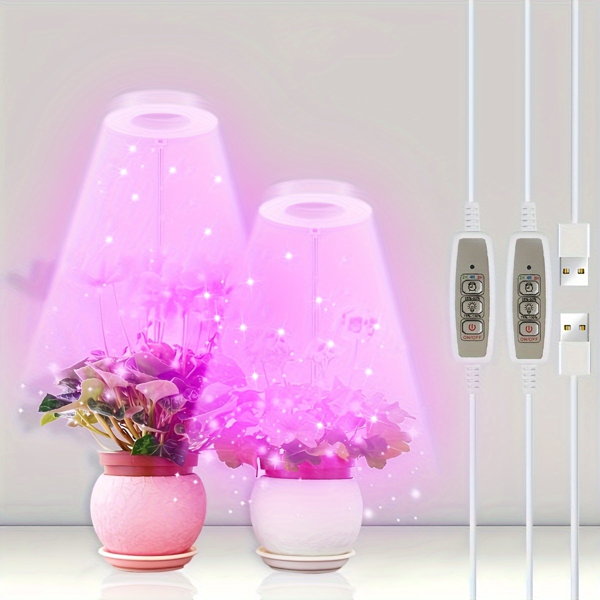 Lampe LED pour culture de plantes, USB, spectre complet, intensité réglable  à 5 niveaux et minuterie, éclairage pour tente/chambre de culture de fleurs  - AliExpress