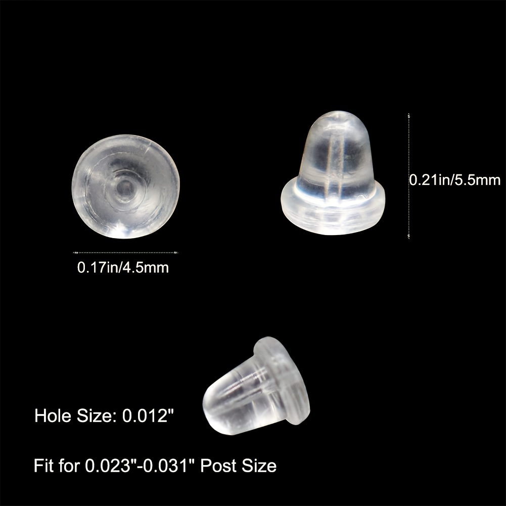 500pcs Earring Backs With Pads, Clear Plastic Ear Safety Backs For Fish  Hook Earrings, Earring Back Replacement For Heavy Earrings, Clutch Earring  Backs