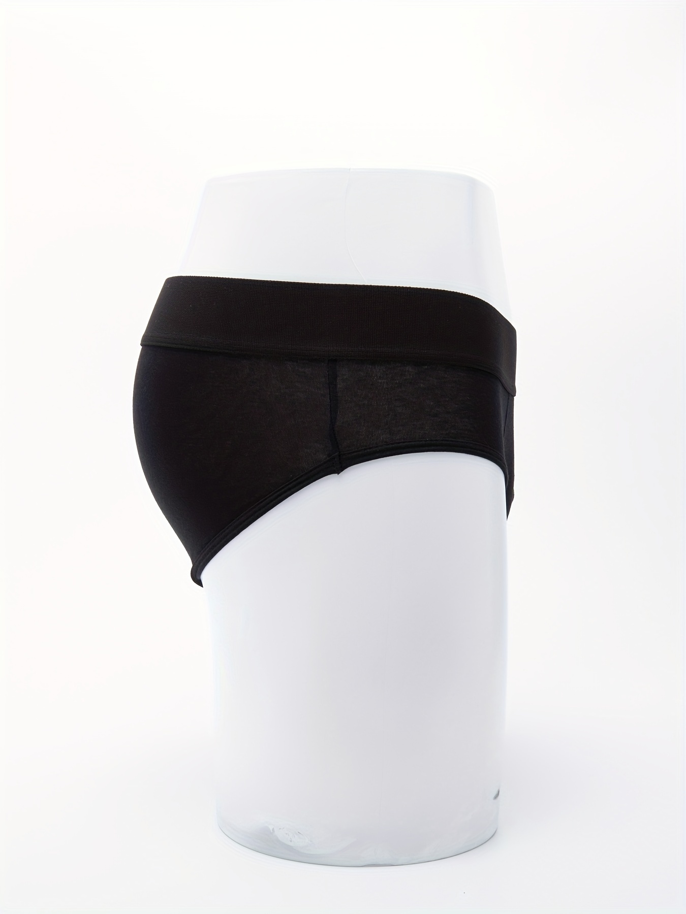 Men's Cotton Mesh Underwear Solid Elastic Sexy Briefs Men's - Temu Canada