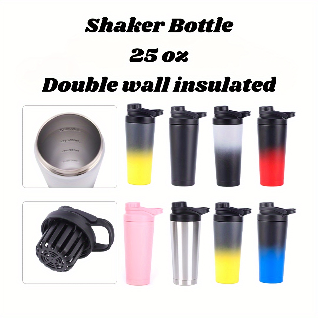 25oz Stainless Steel Shaker Bottle