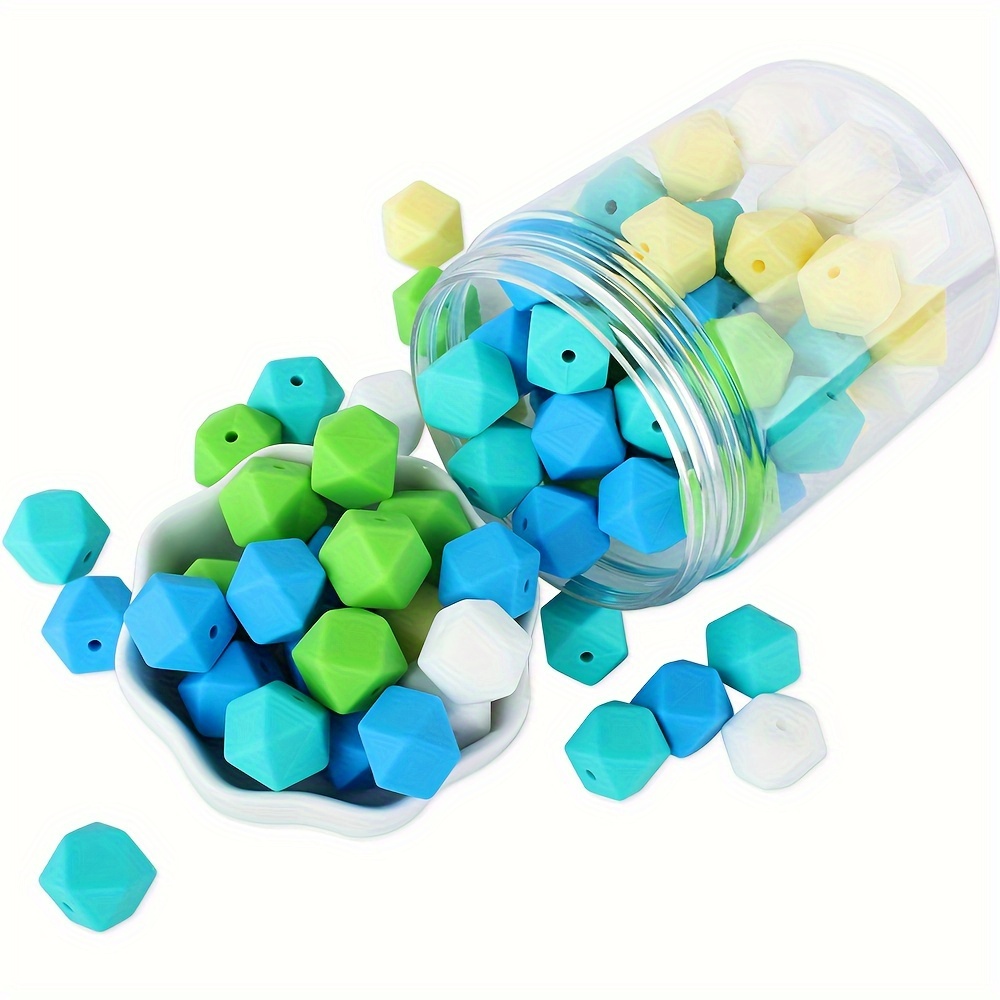 Silicone Beads Hexagon And Multicolor Bulk Rubber - Temu