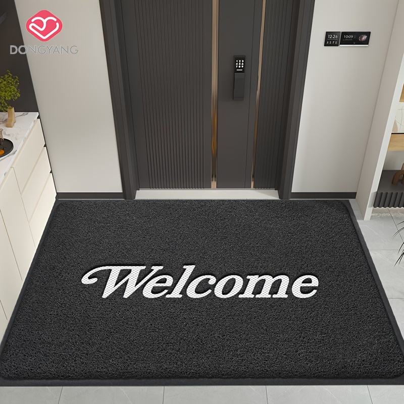 QEEMMY Door Mat, Indoor Mat, Non-Slip, Dirt Resist, Absorbent Entryway  Doormat, Low-Profile Inside Front Doormats for Entrance (18x30 inches,  Brown) 
