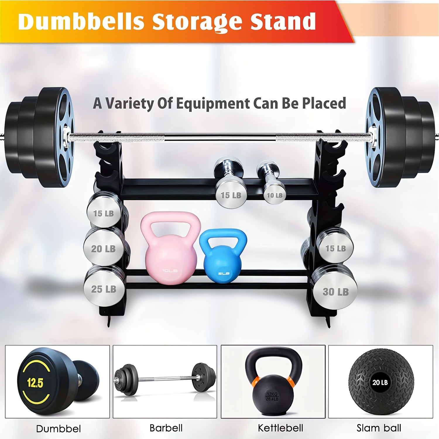Weight Rack Mat Balance From Weight Rack Merapi 3 Tier Dumbbell Weight Rack, Steel Home ...