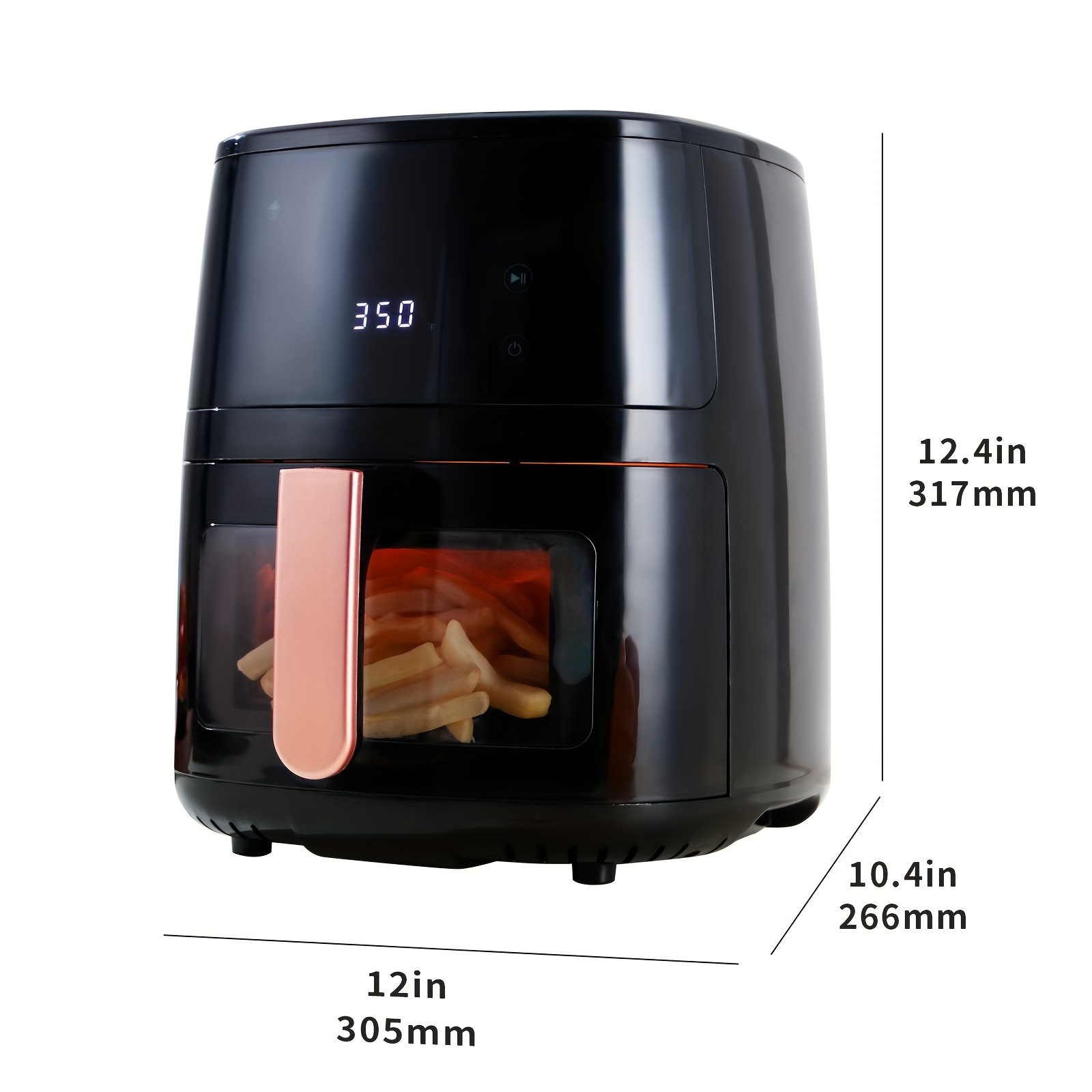 1pc Visual Air Fryer, 1.19gal Air Fryer Oven, Smart Cooking Program, Large  Capacity Multi-function Electric Fryer, Household Electronic Touch Control