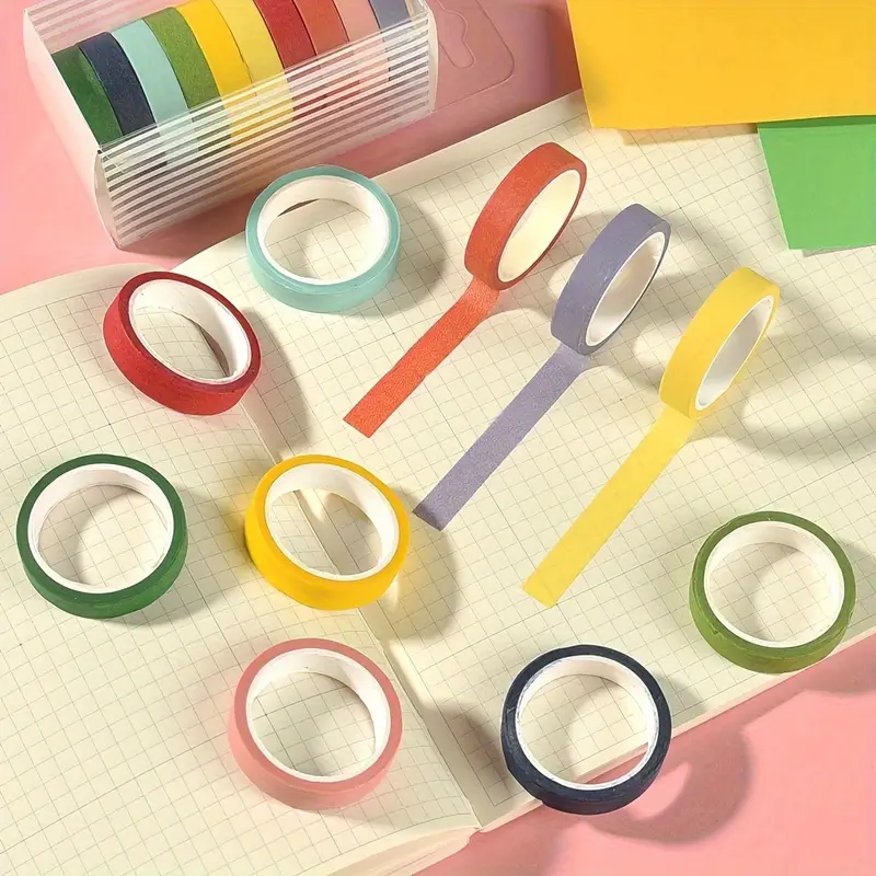 Rainbow colored Decorative Washi Tape Decorative - Temu