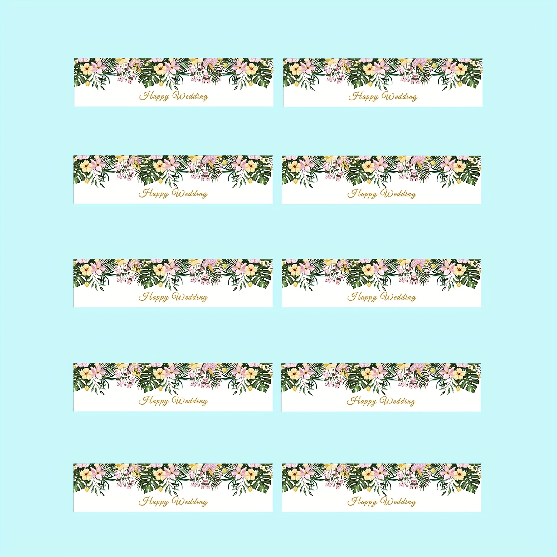 Elegant Wedding Water Bottle Sticker Set