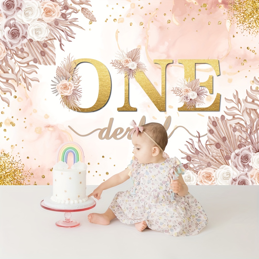 Miss Onederful 1st Birthday Decorations for Girls, Miss Onederful Balloons  Banner Rose Gold, Monthly Photo Banner Cake Topper, Little Miss Wonderful  First Birthday Party Supplies - Walmart.com