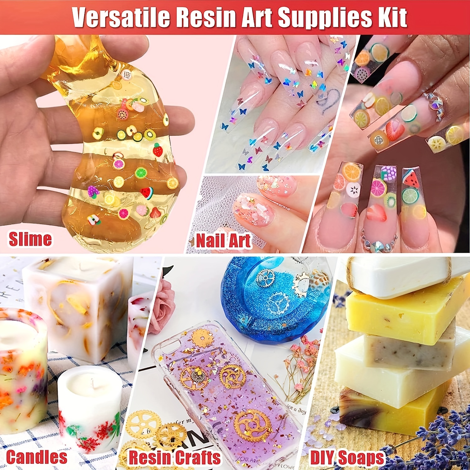 Anezus 178 Pack Resin Jewelry Making Supplies Kit for Resin, Slime, Nail  Art, Resin Art Supplies Jewelry Making Kit with Resin Glitter, Wheel Gears