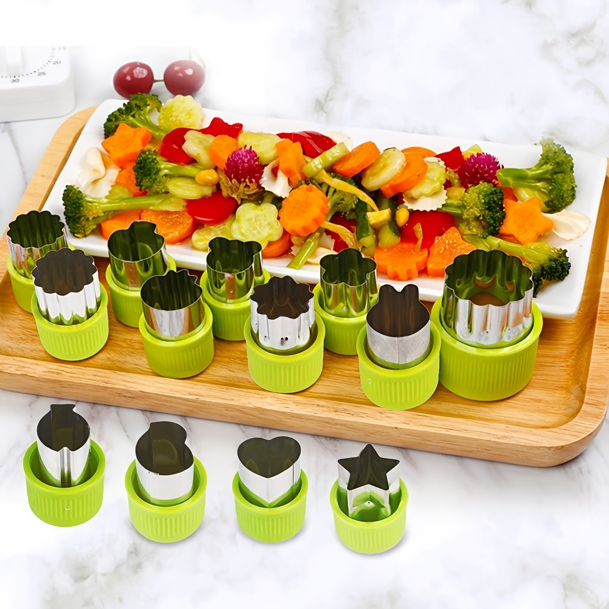 Rice Vegetable Fruit Cutter Mold 12pcs/set Stainless Steel Cake