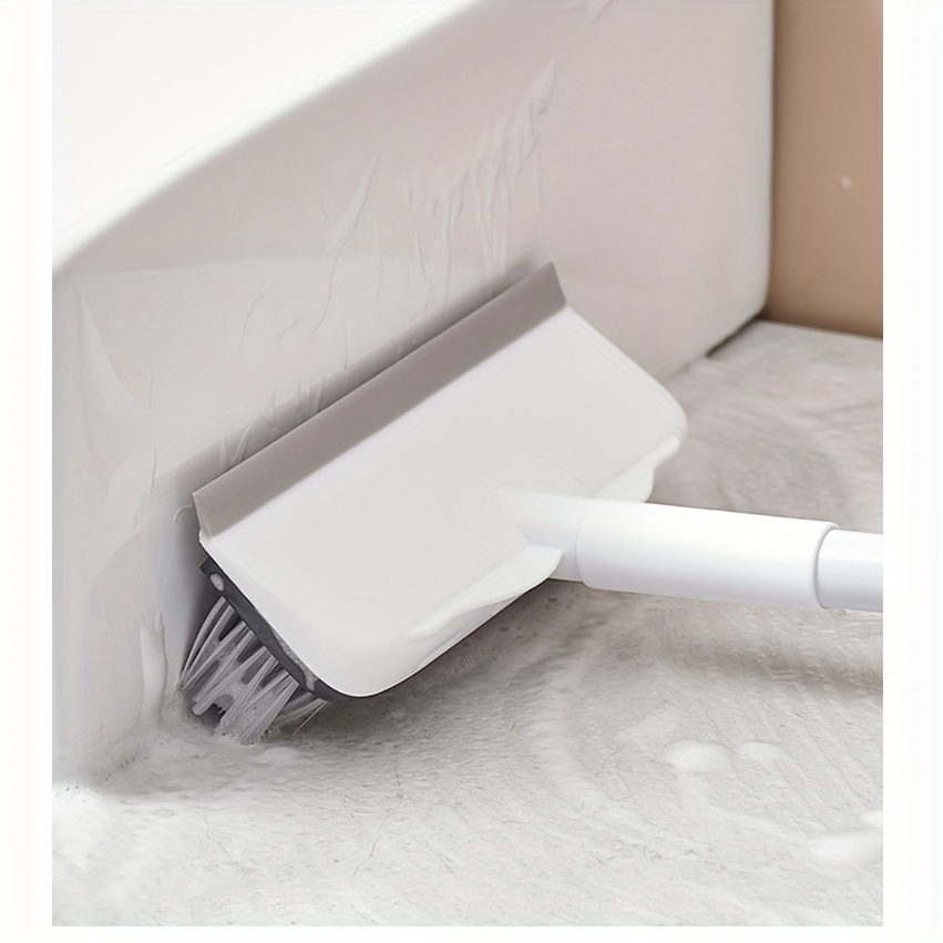 2PC🍄Bathroom Cleaning Brush Floor Seam Brush Bathroom Gap Toilet Cleaning  Brush Floor Floor Brush Water Wiper Integrated