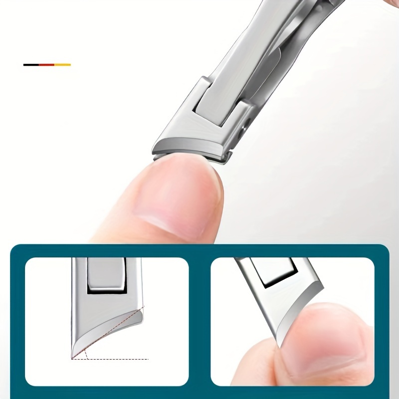 Large Opening Splash-proof Nail Clipper For Hard & Thick Nail, Single Nail  Cutter, Pedicure Tool - Temu