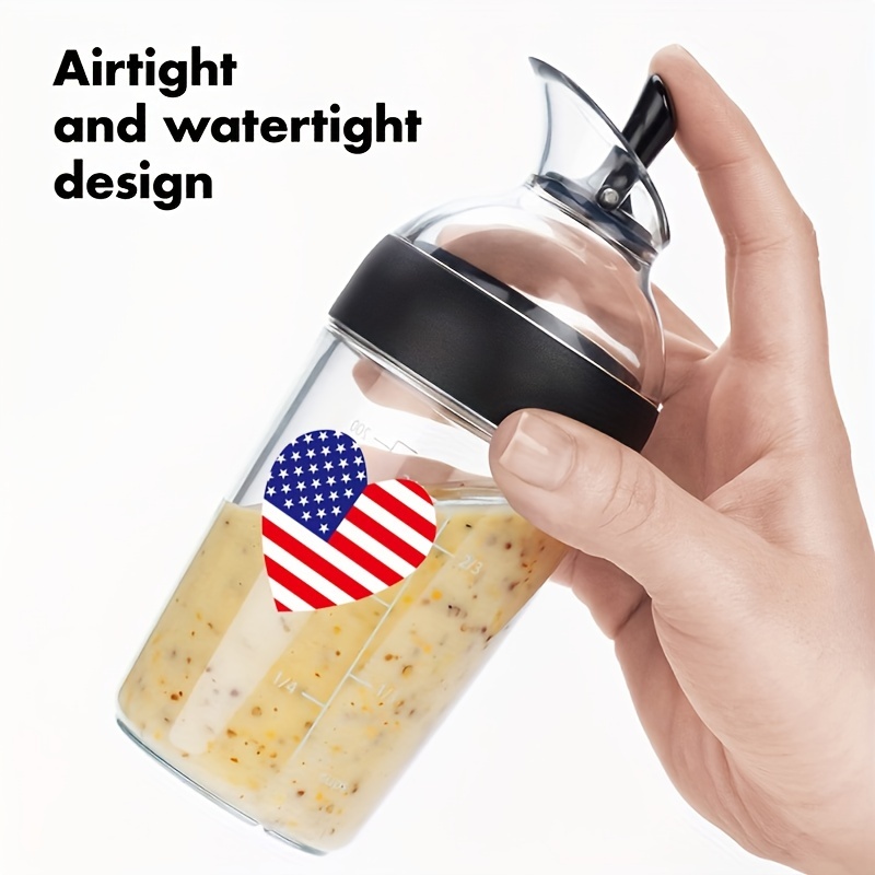 .com: Salad Dressing Shaker For Mixing Ranch And Sauce, One Hand,  Leak Proof, Spout Lid for Pouring And Measurement Marks With Good Grip  Rubber, Italian Dressing Shaker, And Oil And Vinegar Dispenser 