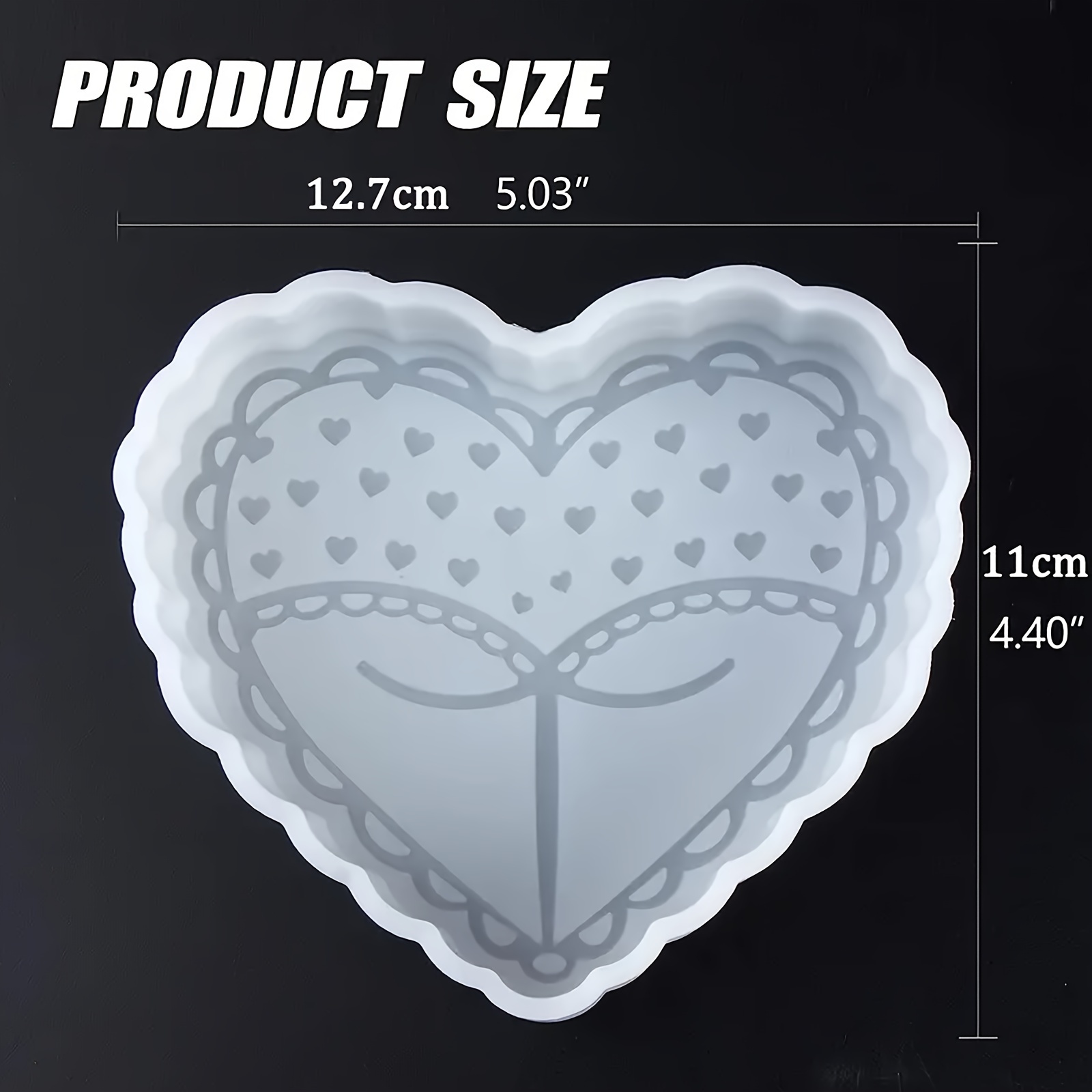 Moule Silicone 3D Cœur Lot De 4 – Moule Résine Époxy, Bougie, Savon, Chocolat Forme Love Heart