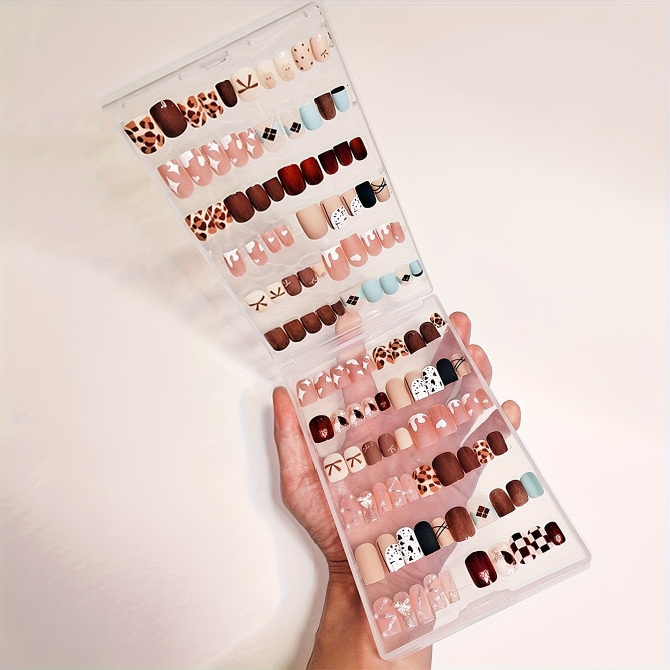 Large Press On Nail Packaging,Press On Nail Organizer,Removable