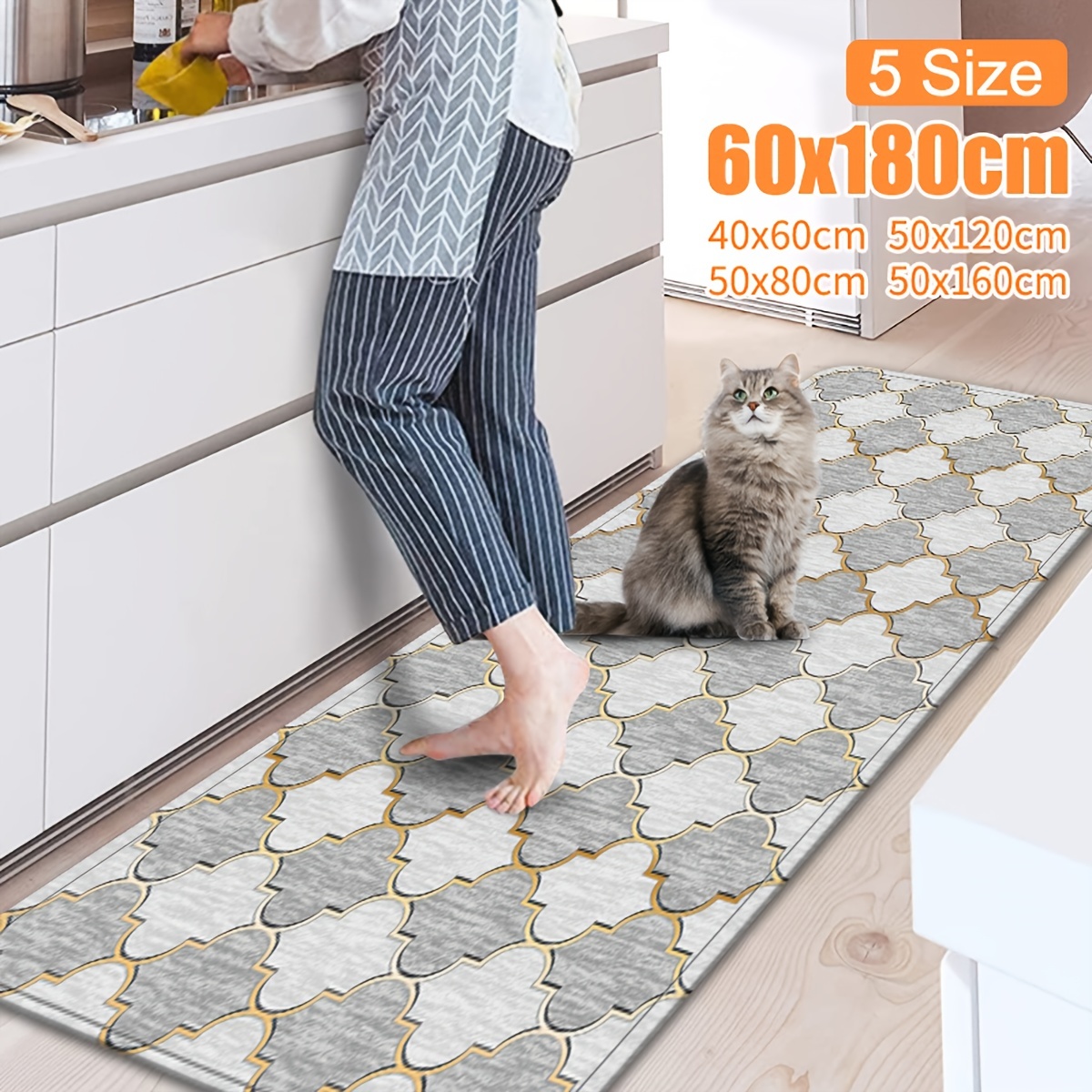 Kitchen Mat Cushioned Boho Kitchen Rugs Non Slip Washable 20 x 48 Large  Kitchen Runner Rug Waterproof Kitchen Floor Mat with Rubber Backing Kitchen  Mats for Floor Laundry Room Office Sink