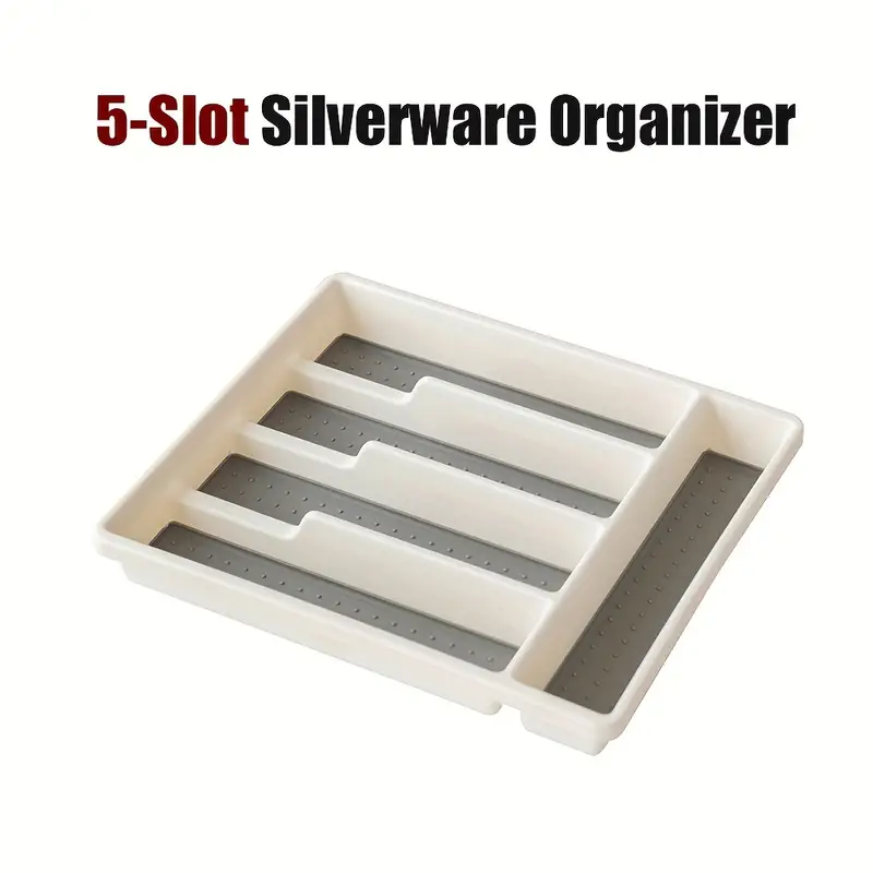 5 slot Silverware Organizer Cutlery Tray Organizer Bpa free - Temu