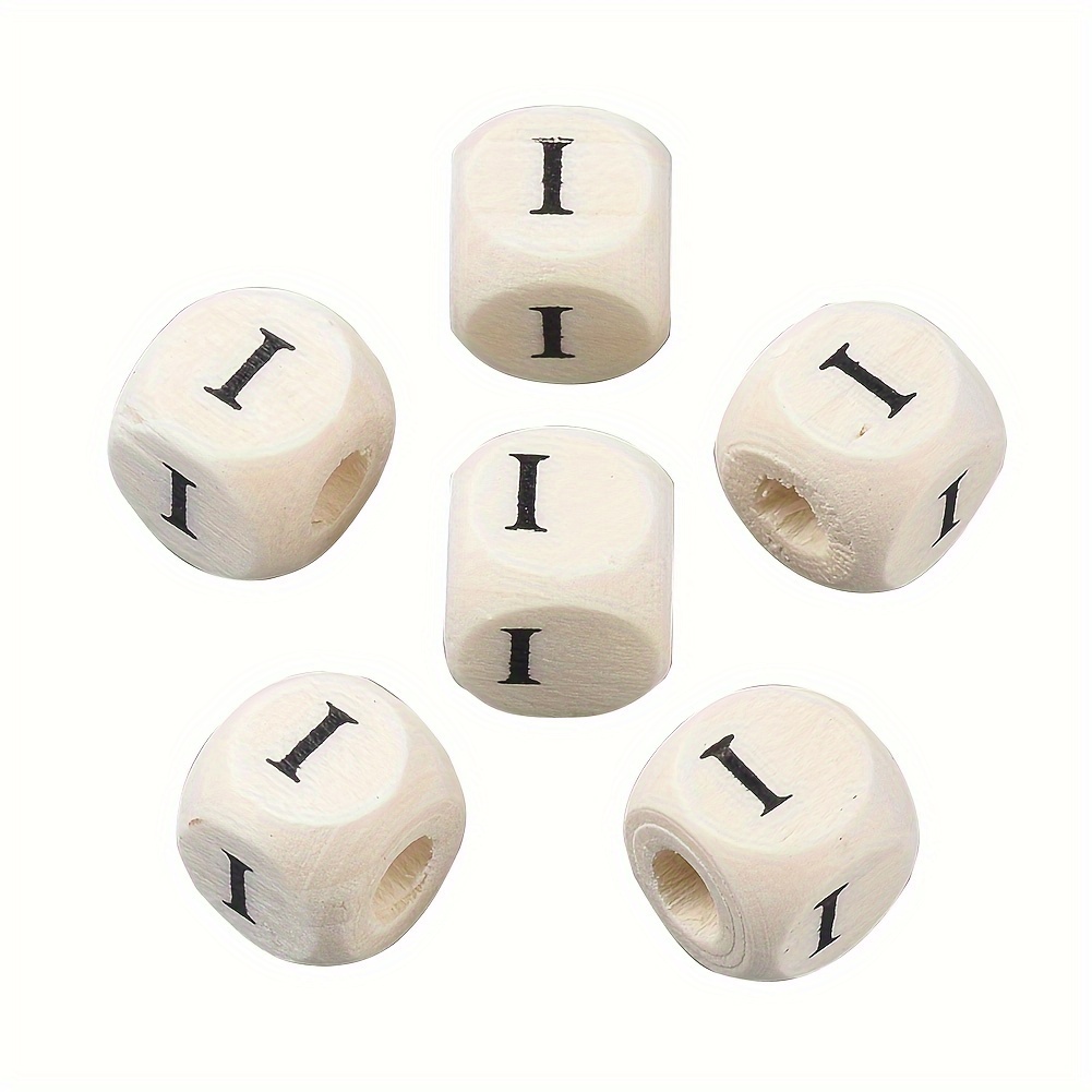 Natural Wooden Letter Beads Mixed Square Cube Beads For - Temu