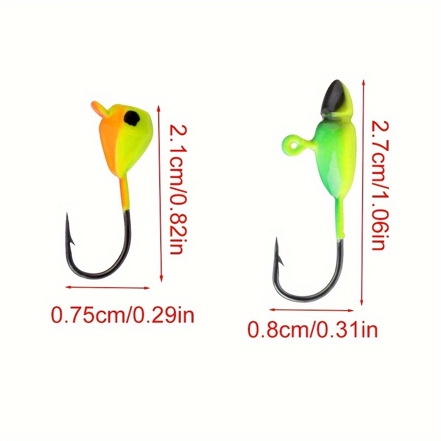 Ftk Ice Fishing Tackle Metal Lures Treble Hook Perch Pike - Temu