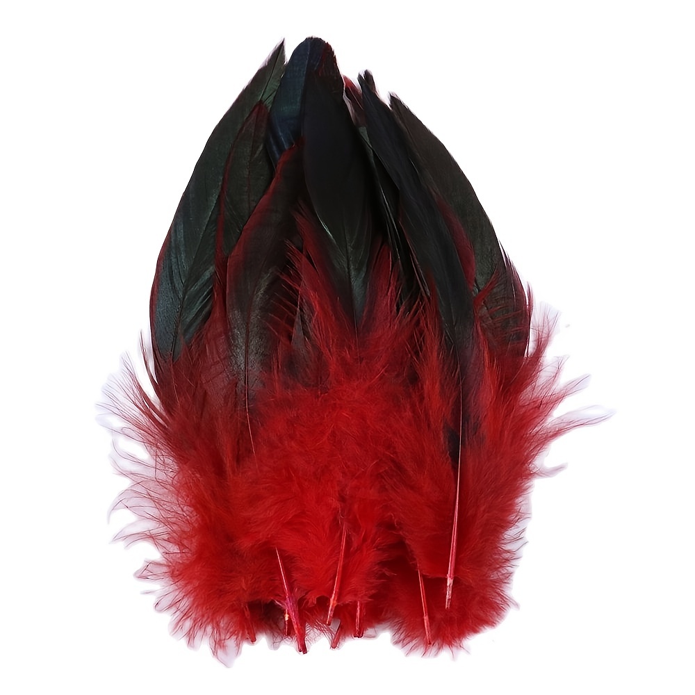 20 piezas varias plumas rojas plumas de faisán de ganso para
