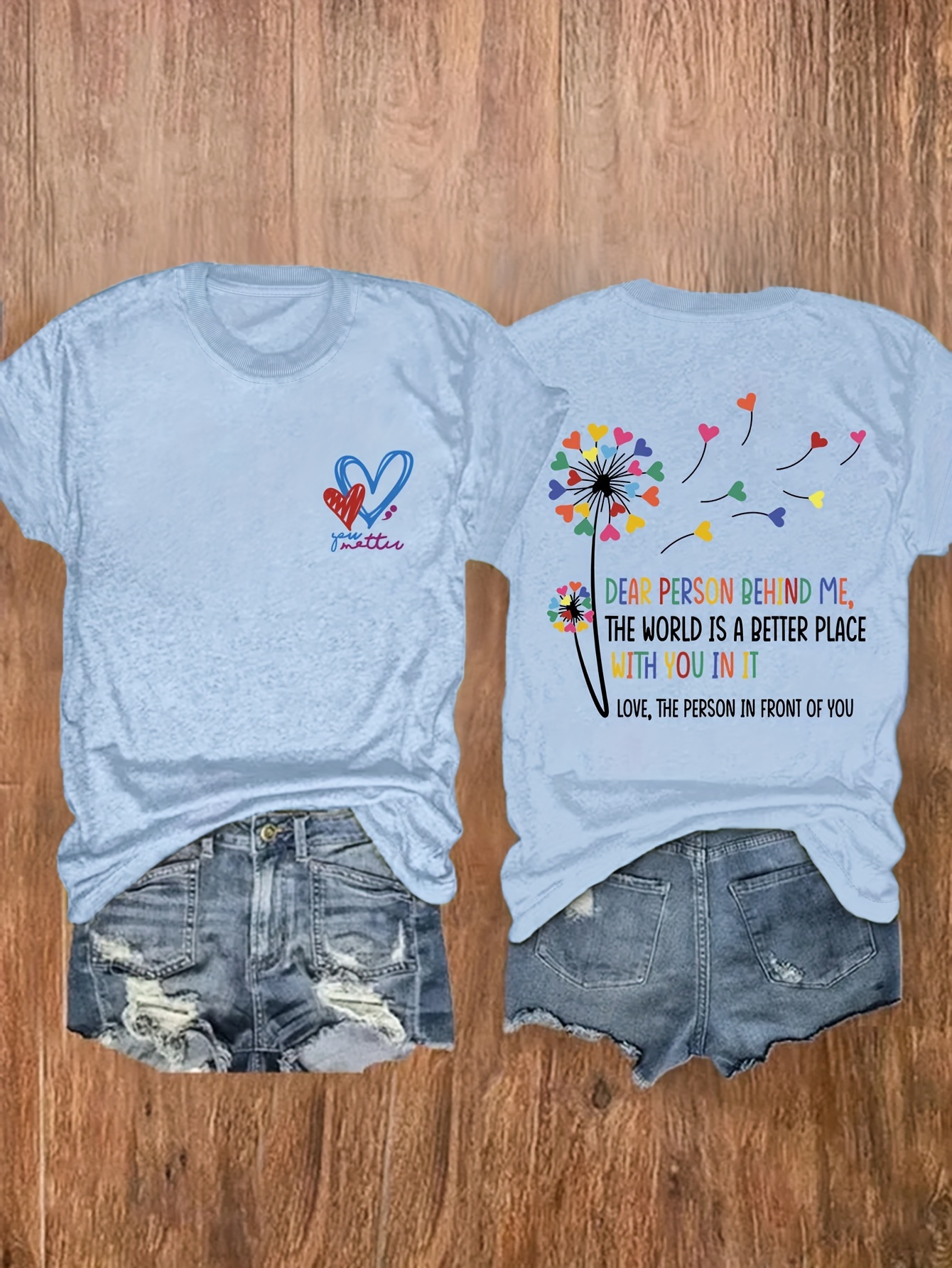 Women's Faith T-Shirt With Funny Dandelion Print - Soft V-Neck Casual Tee