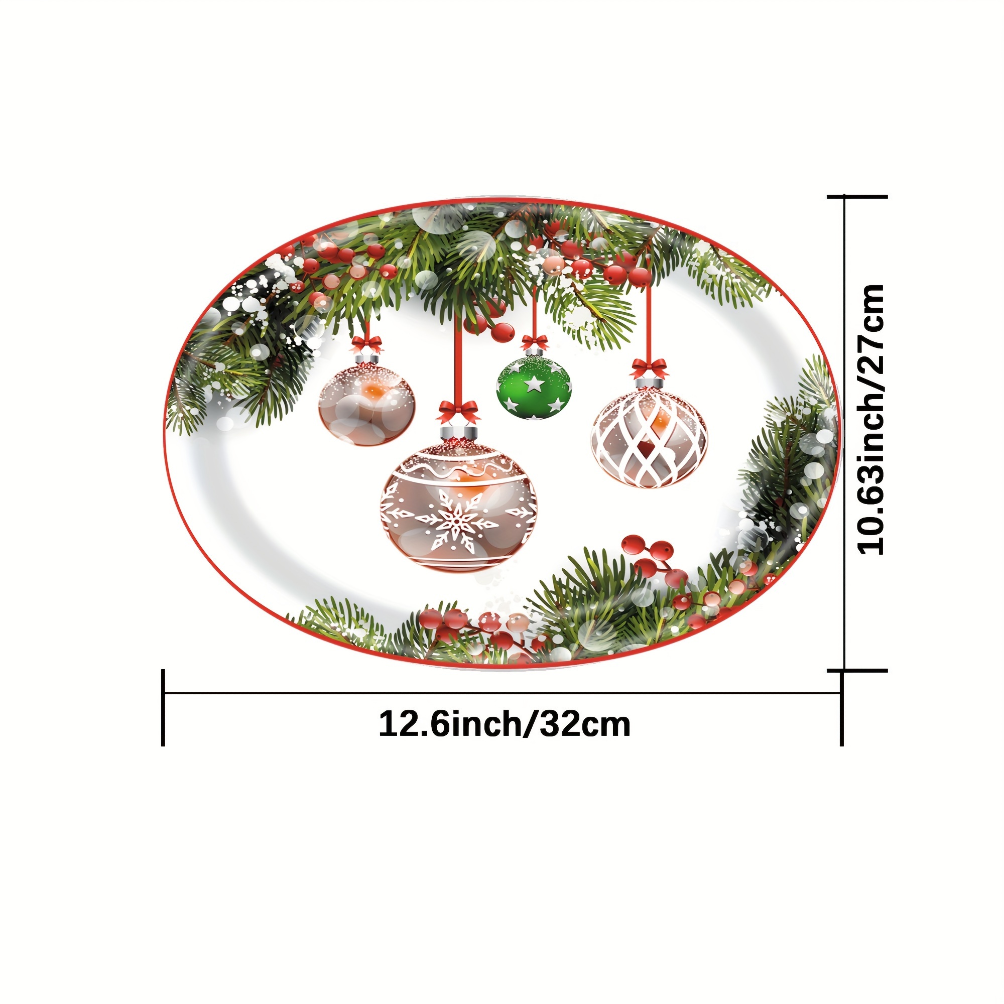 New Style Christmas Paper Plate Party Christmas Theme - Temu