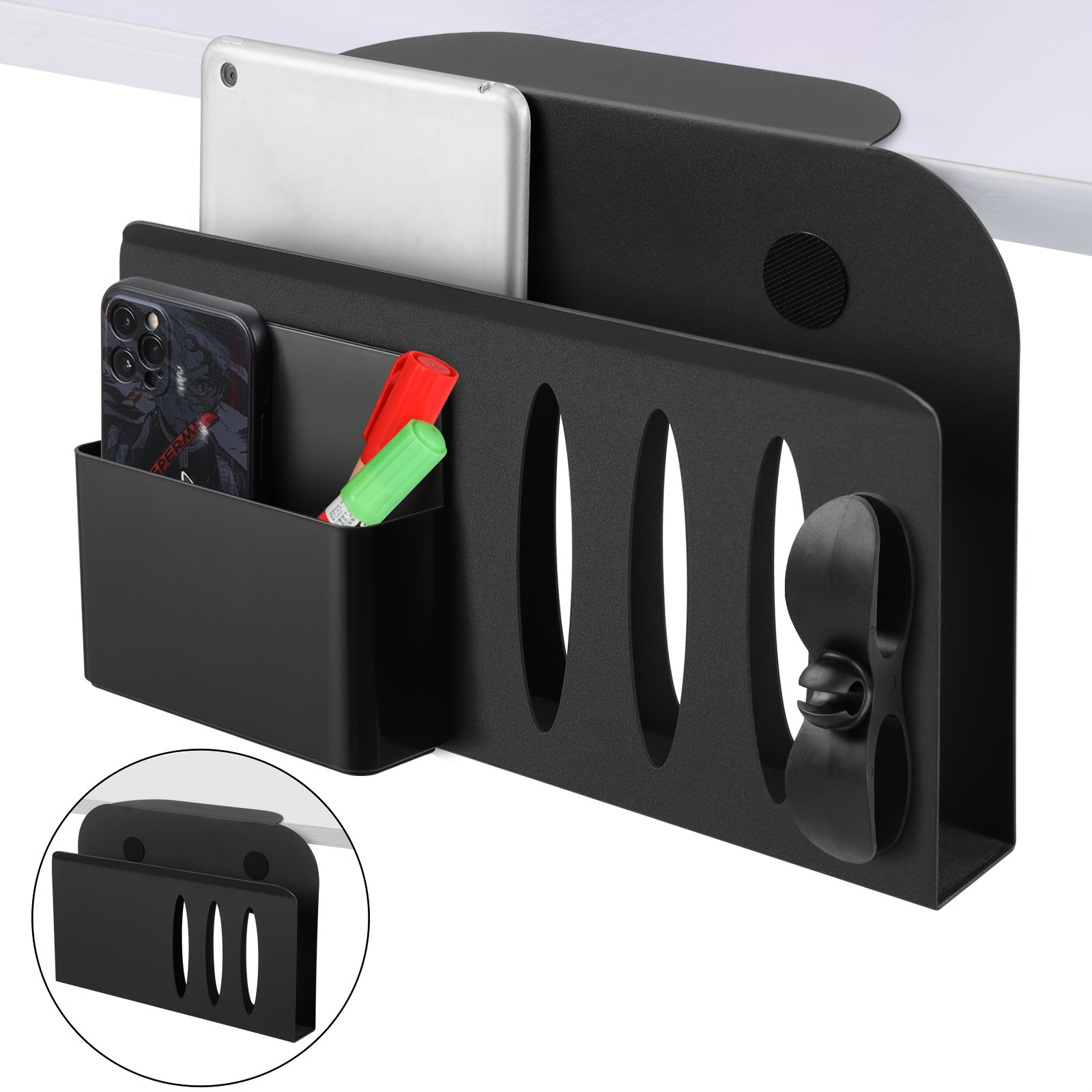 Cute Storage Rack Desk Organizers Pen Holder Self-adhesive Box Desktop  Organizer Remote Control TV Mobile Phone Case Holder