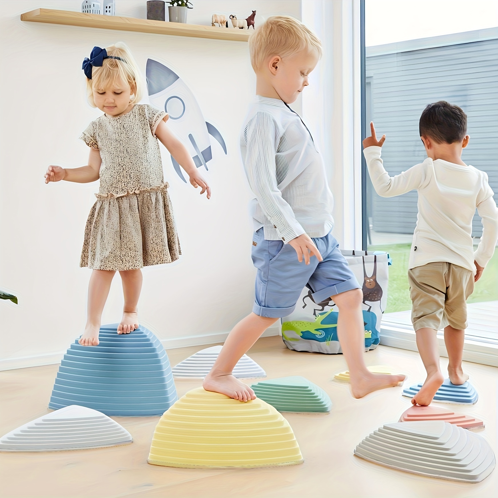 Round Yoga Balance Mat Non slip Inflatable Cushion Household