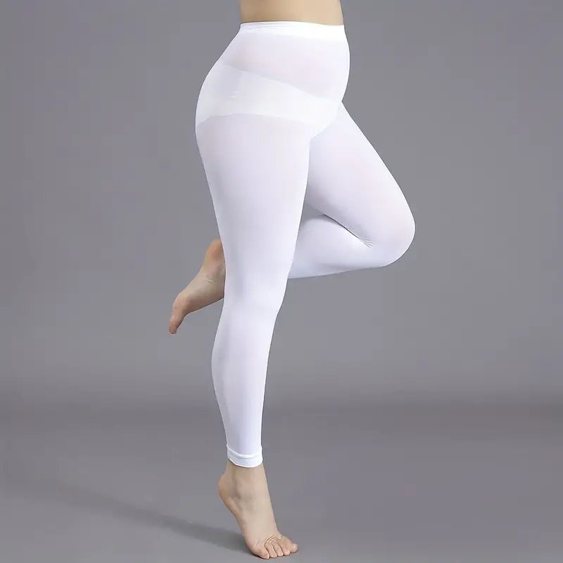 Plus Size Casual Leggings Stockings Women's Plus Solid Nylon - Temu Canada