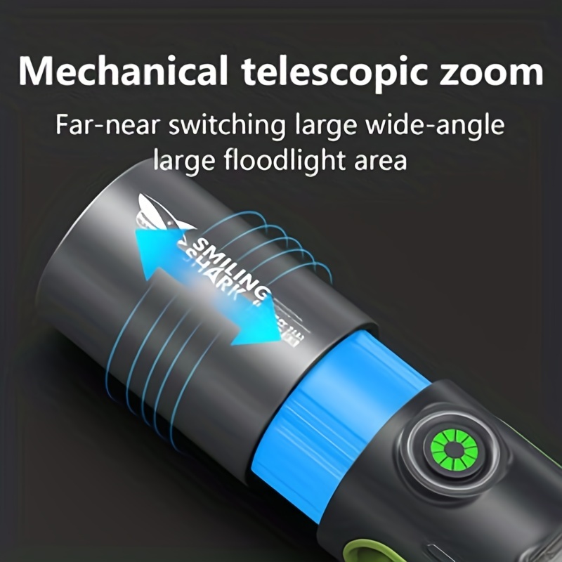 1pc Super Bright Zoomable Flashlight - Portable, Multi-Functional,  Telescopic Zoom For Outdoor Home Use Rechargeable Flashlights, Mini  Zoomable Flashl