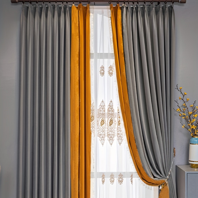 Cortinas minimalistas naranjas con lazos para cocina, dormitorio, sala de  estar, ventana, cortina ajustable con bolsillo para barra, cortina de  cenefa