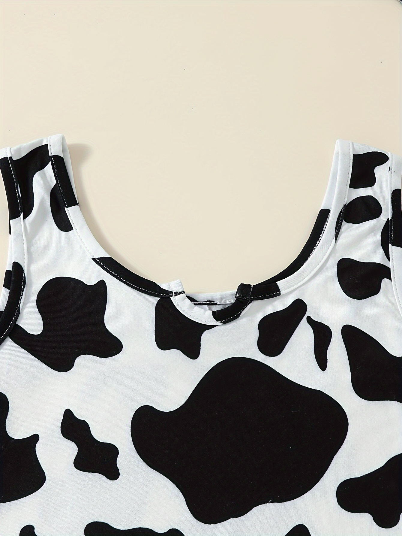 Girls Versatile Cow Print Sleeveless Top Activewear Pullover - Temu