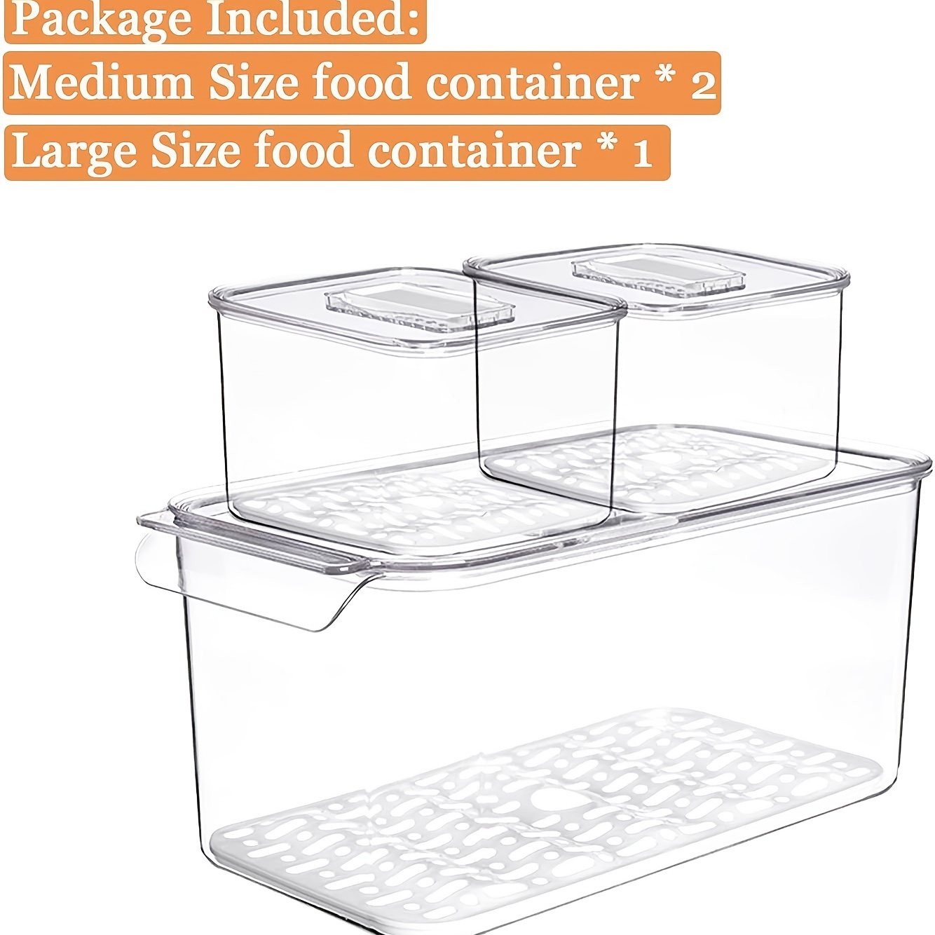 CBK Fridge Storage Box Fridge organizer Food Storage Container, Stackable  Plastic Fish, Meat, Vegetables & Fruits Freezer Storage Container for  Kitchen(Pack of … in 2023