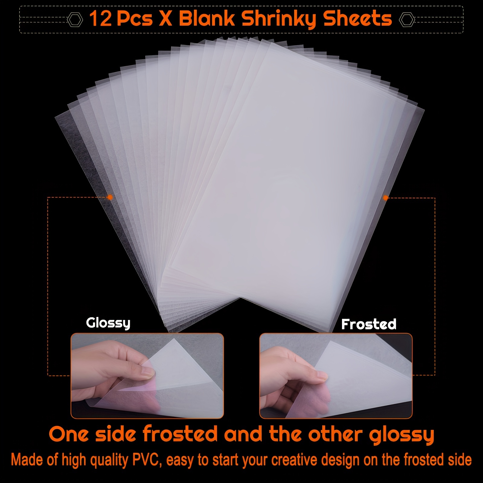 Shrink Plastic Sheets, 20 Pcs Frosted Blank Heat Shrink Film, 1310cm /  5.123.94inch/0.3 Mm Thick Shrinky Dink for DIY Craft Jewelry Making 