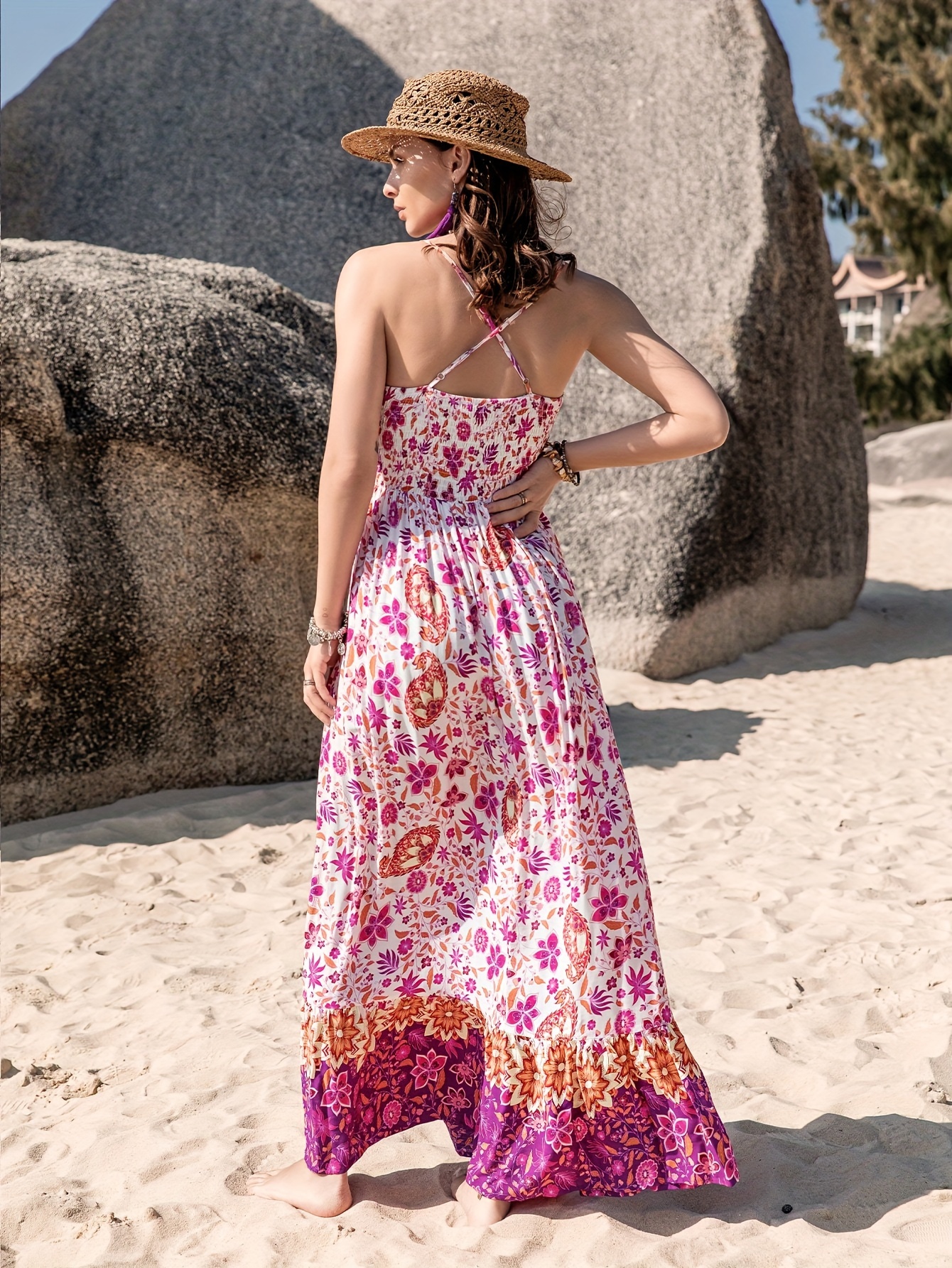 Rose colored clearance maxi dress