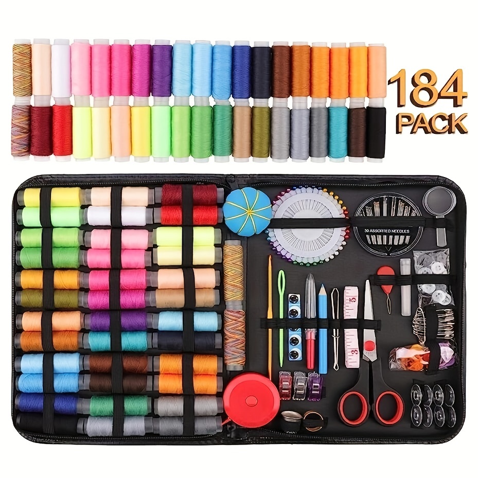 Sewing Kit for Adults with Sewing Supplies and Accessories - Hand Sewing  Kit Basic for Small Repairs - Sewing Kit for Beginners with 38-Color  Threads - Needle and Thread Kit for Travel Emergency