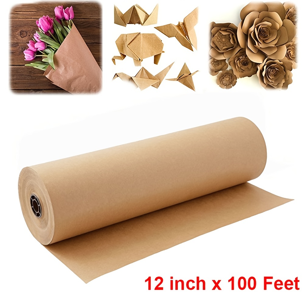 1Roll 50cmx10m Brown Kraft Paper Roll for Gift Wrapping Dunnage and Parcel  Gift Wrapping Paper Thick Packing Wrap