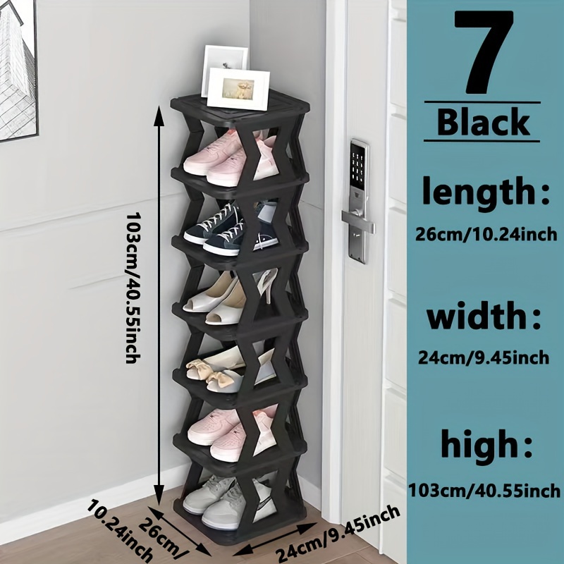 Shoe Rack Tall Shoe Rack 10 Tier High Narrow Shoe Rack Space - Temu