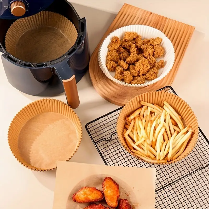 Food Grade Disposable Air Fryer Liners Paper Basket Bowls - Temu