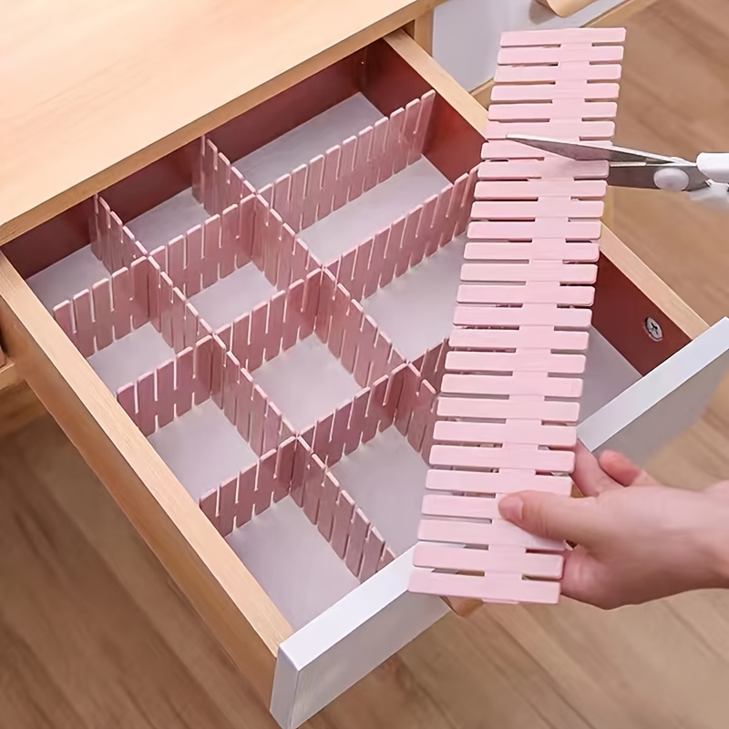 8 PCS Adjustable Drawer Dividers Organizer For Underwear Socks Belt