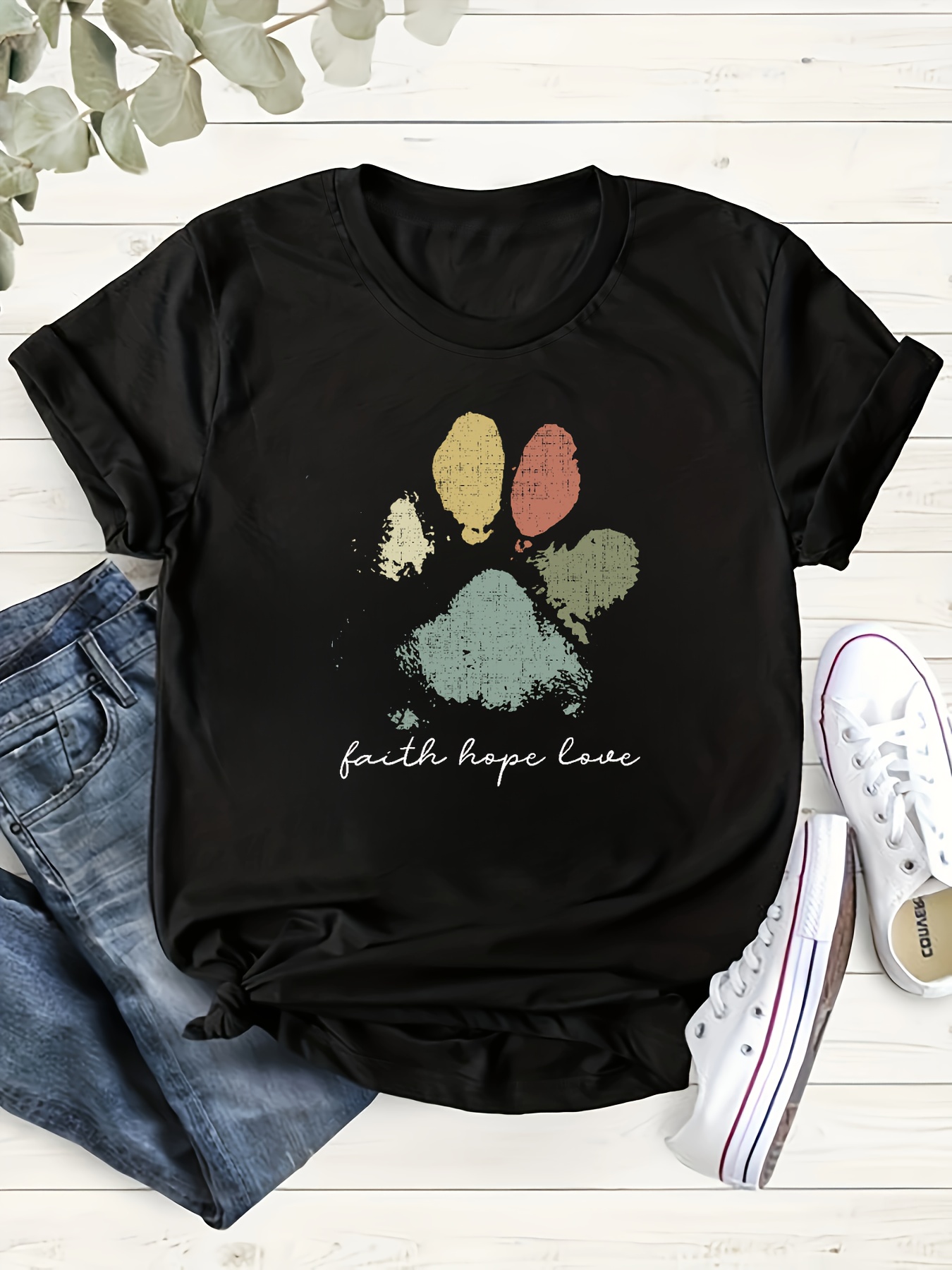 Paw Print T Shirts - Temu