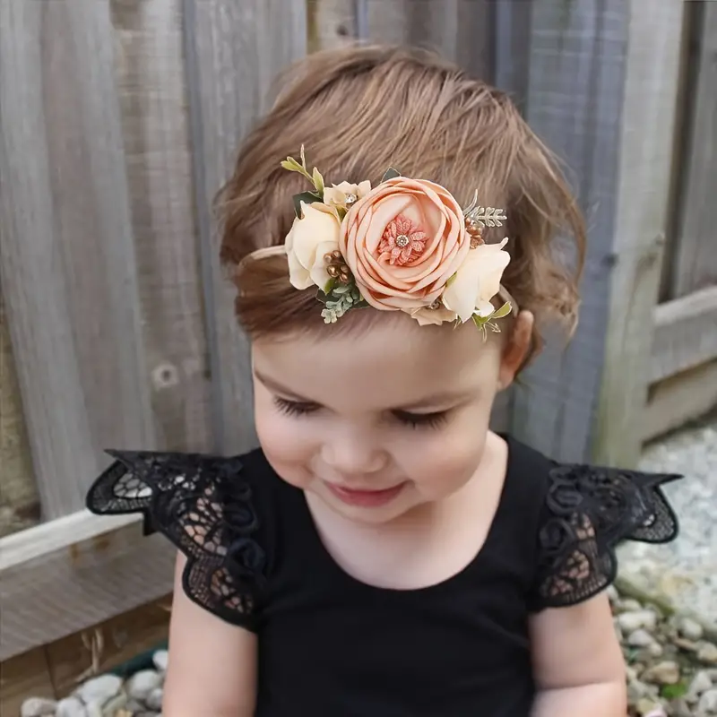 Bébé filles fleur bandeaux élastiques bandeaux chapeaux - Temu Canada