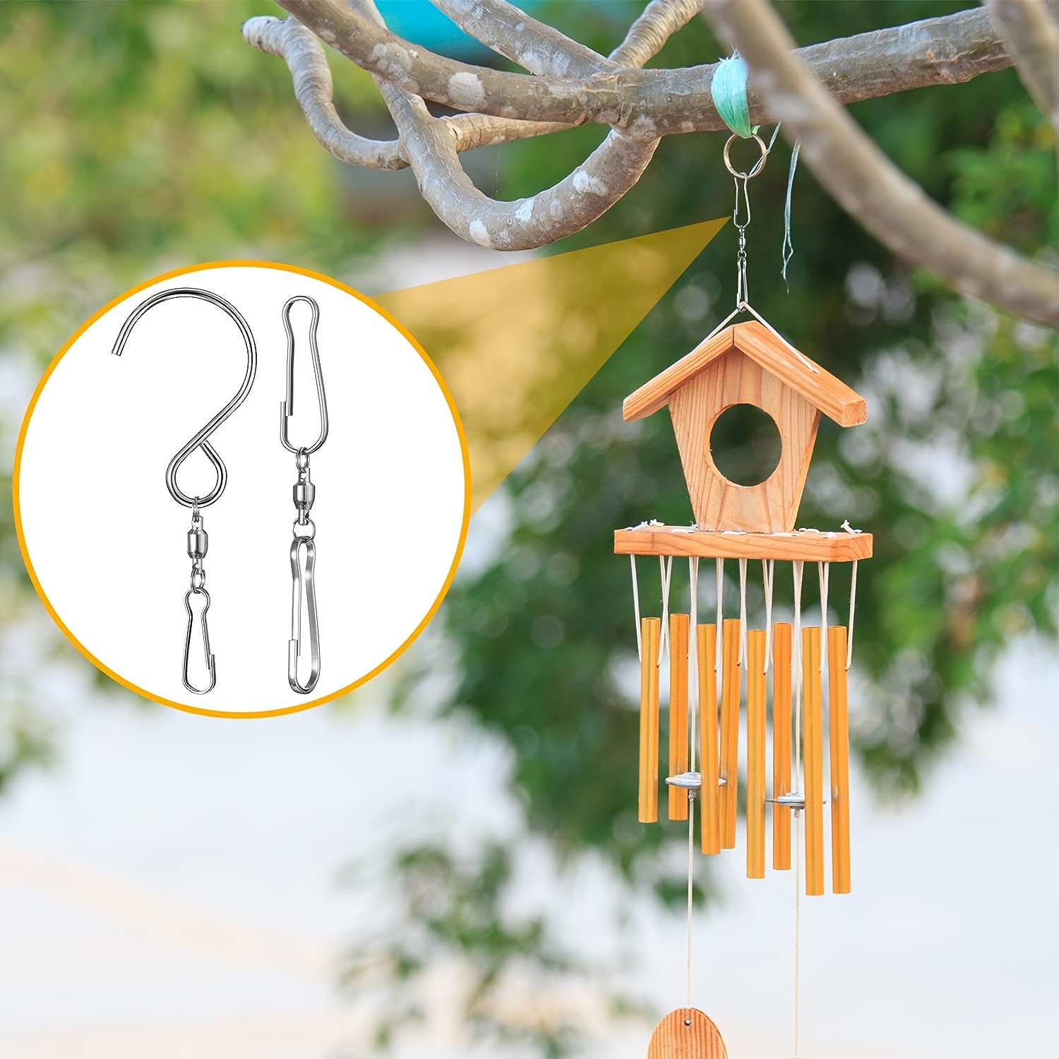 Swivel Hooks Clips For Hanging Wind Spinners Wind Chimes - Temu