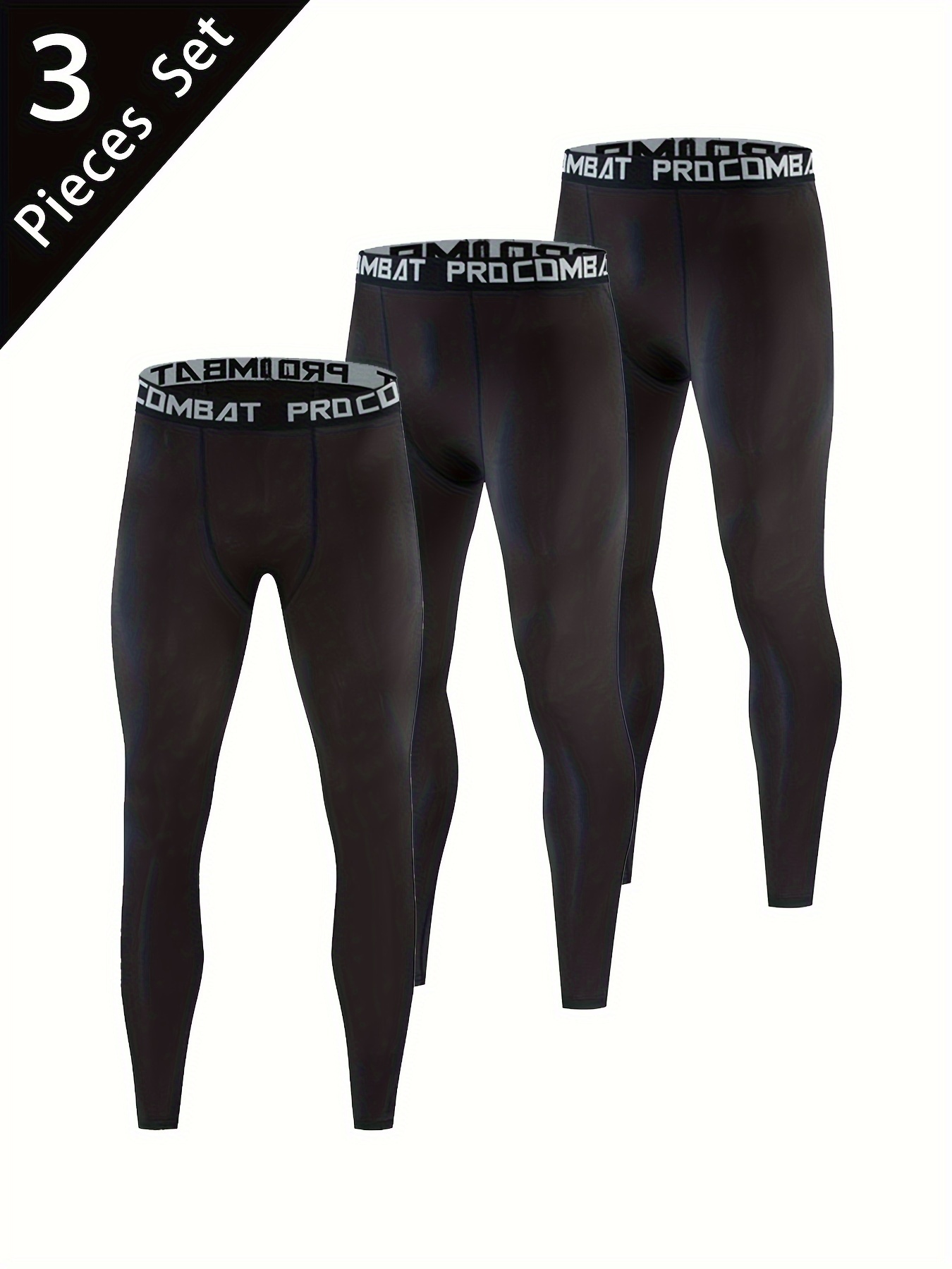 Men's Leggings Compression Shorts 3/4 Pants Pants Active - Temu