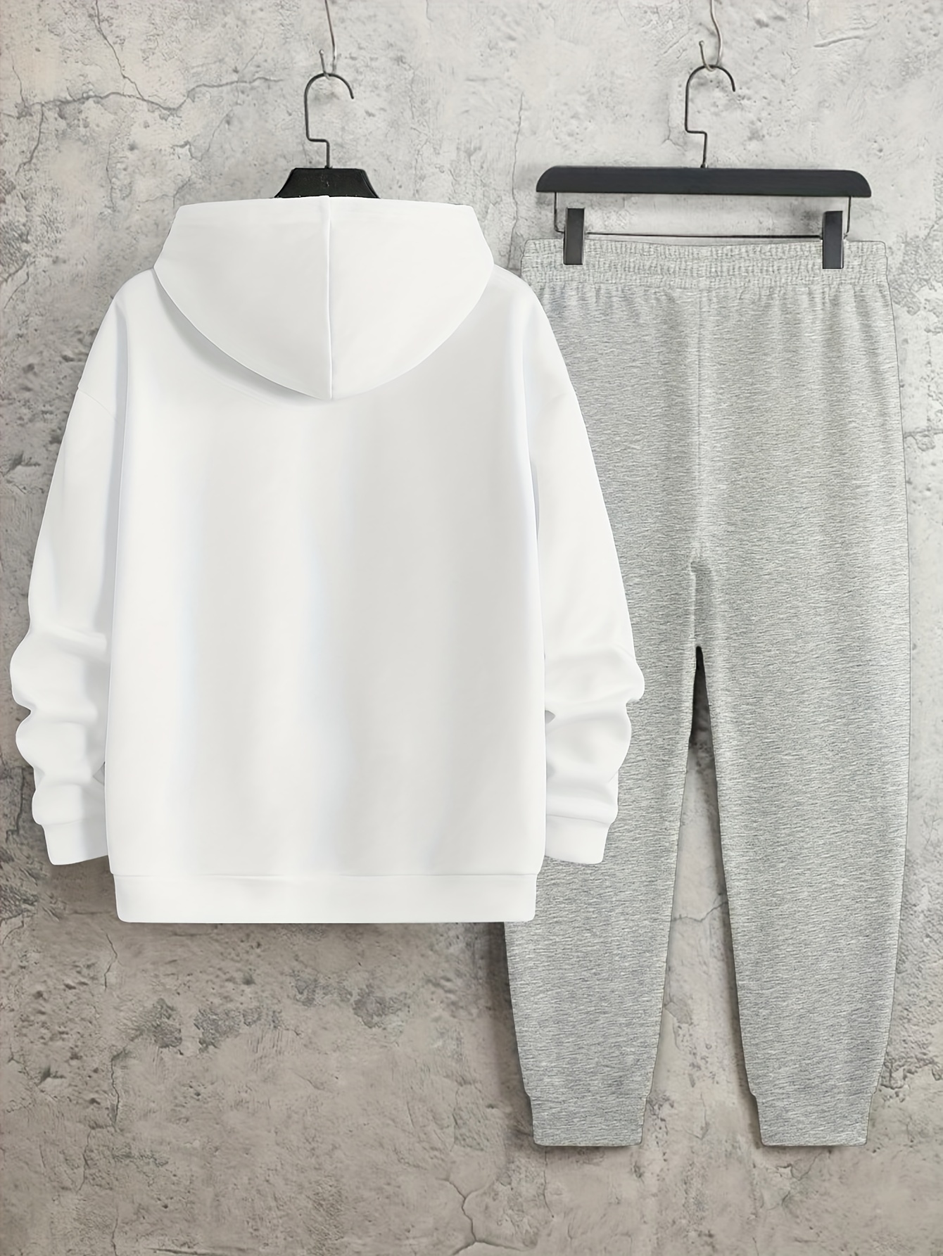 Sporty Sweatshirt Set - Ivory/Gray